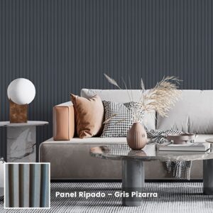 Panel Ripado - Gris Pizarra